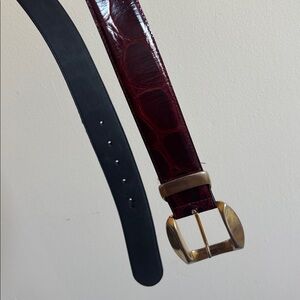 Vintage red snakeskin belt